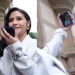 Prilly Latuconsina mencoba langsung keunggulan HP lipat Samsung terbaru, Galaxy Z Flip7.