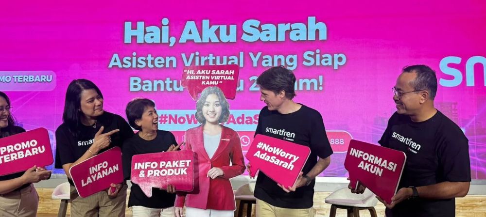 XLSMART melalui merek layanan Smartfren, resmi memperkenalkan Sarah, asisten virtual berbasis GenAI (Artificial Intelligence)